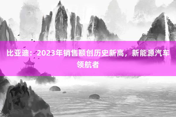 比亚迪：2023年销售额创历史新高，新能源汽车领航者